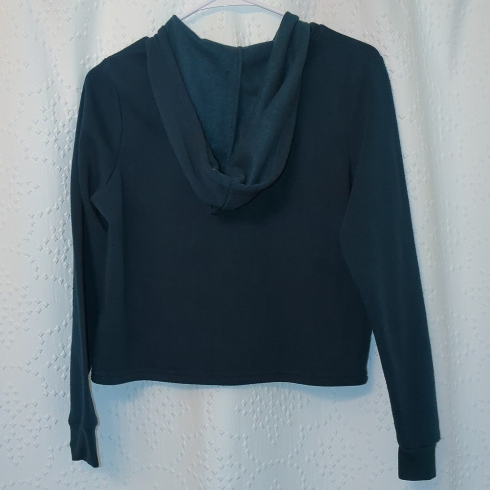Dickies Cropped Hoodie Forest Green Graphic Women's Small Loungewear Streetwear - Picture 4 of 5